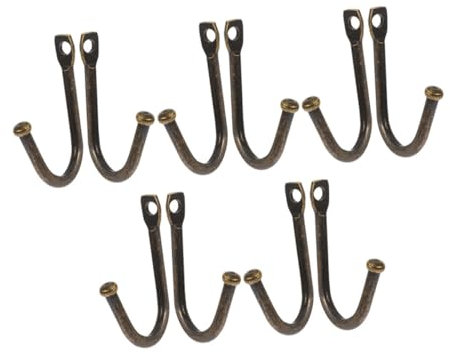 Veemoon 10piezas Gancho Fuerte Vintage Para Pared Ganchos De Decorativos Resistentes De Individuales Para Colgar Plantas Jardín Exterior Para Colgar Abrigos