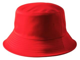 MISHOO® Mens Womens Bucket Hat, Summer Sun Hat, Reversible Cotton Fisherman Hats for Camping, Hiking, Travelling, Hunting, Fishing Hat Size 56-58cm Red