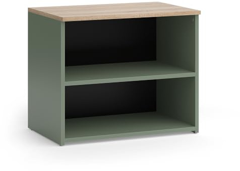 Vicco Mobile tv Wido, Verde, 60 x 50 cm con 2 scomparti, adatto come supporto TV con passacavi