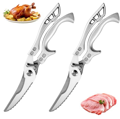 Geflügelschere Küchenschere, Schere Küche Scharfe Kunststoff Anti-Rutsch Knochenschere, Allzweckschere für Fleisch, Fisch