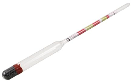 NOLITOY Densimetro Tripla Scala per Birra e Vino Misuratore Zuccheri ad Alta Precisione per Produzione e Fermentazione Strumento Professionale per Birrai e Vinaioli Tester Densità e