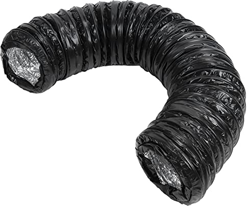 Conducto de ventilación flexible Manguera de ventilación térmica de bajo ruido de 1 m para conexión de tubería de ventilador de escape Papel de aluminio resistente a altas