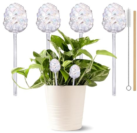 RoseFlower Sfere per Irrigazione, globi per irrigazione Piante in Vetro, dispositivi per irrigazione Automatica delle Piante per Le Vacanze per Piante da Esterno e da Interno
