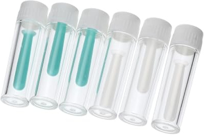 TEHAUX Lot de 10 Outils en Silicone Légers et Sûrs pour Insertion et Retrait de Lentilles de Contact Étui de Protection, Accessoires Indispensables pour Soins Oculaires Couleur Aléatoire