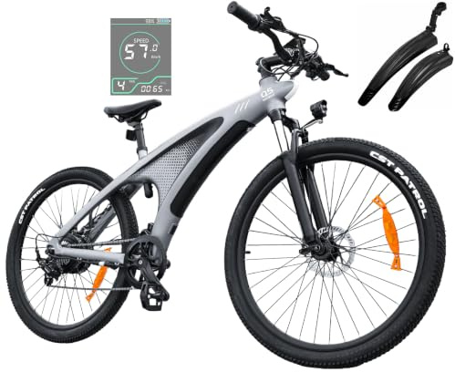 HX Q5 Shark Vélo Électrique Adulte VTT Électrique, Batterie Amovible 48V 15Ah, 9 Vitesses, Autonomie 60-80km, Freins à Disque, Pneus 27,5 Tout-Terrain