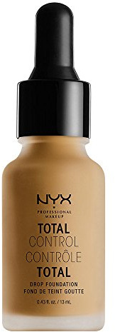 NYX Professional Makeup Total Control Drop Foundation, Precise Dosage, Buildable Coverage, Long Lasting, Vegan Formula, Matte Finish, Shade: Caramel