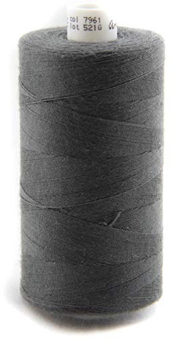 NTS Nähtechnik 1000m Nähgarn, Garn 80, Farbauswahl, Nähgarn für mittelschwere Stoffe (Dunkelgrau)