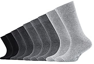 s.Oliver Kinder Socken Kinder Strümpfe mit weichem Bund Baumwolle Pflegeleicht langlebig für Jungen und Mädchen 9er Pack 35/38 grey