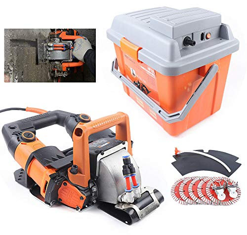 Mauernutfräse Schlitzfräse 5200W Mauerfräse 10500RPM Wandfräse Staubfreie Mauerfrase mit Max. Schlitztiefe 45mm/Breite 72mm mit Werkzeugkasten