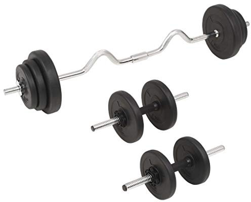 Tidyard hantel set skivstång hantel hantelstång vikter hantelskivor set effektiv fitness styrketräning 30 kg