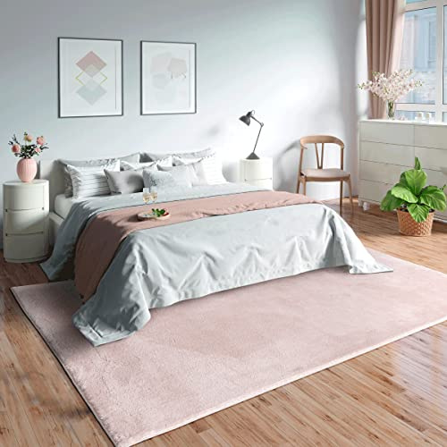 Mia's mattor Olivia vardagsrum/sovrum matta – tvättbar – 60 x 110 cm, rosa
