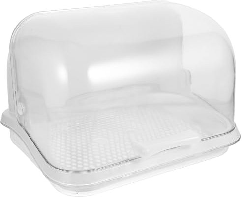 HEMOTON Baby Bottle Storage Box, Baby Bottle Drying Rack with Anti- dust Cover, Removable Holder Nursery Container for Pacifier Dish Cup Cutlery Daycare Home Countertop