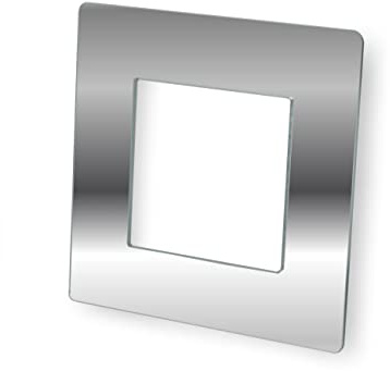 Single Light Switch Surround Acrylic Finger Plate Panel Socket (Silver Mirror)
