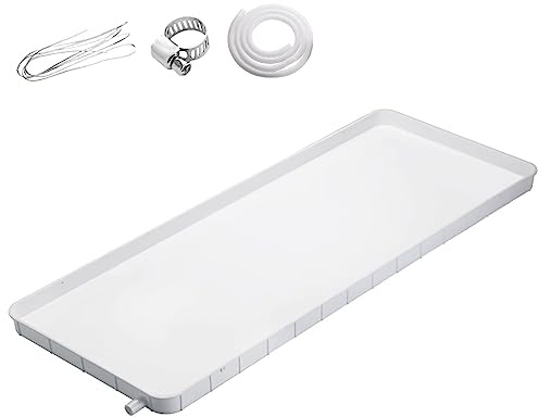 Gtzly Air Conditioner External Unit Condensate Drain Pan, Plastic Drip Pan, Universal Window Air Conditioner Drain Kit, PP5 Air Conditioner Drip Pan with Drain Tubing (Size : 91.5x45cm/36x18in)