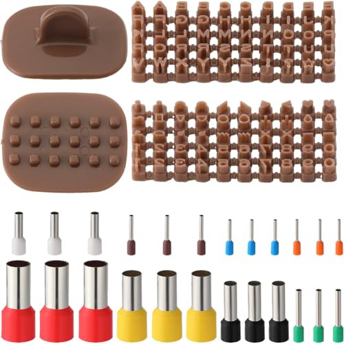 craspire 141 pièces Tampons Lettres et Chiffres 8 Tailles D'Emporte-Pièces Ensemble de Matrices de Découpe de Biscuits en Argile Initiales Alphabets Symboles AZ Kits Petits Outils Presse Gaufreur