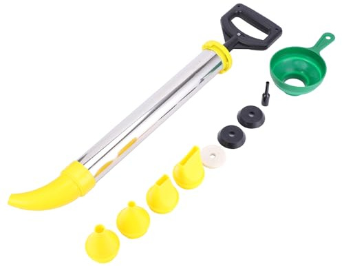 DAFEIKE Mortar Gun Grout Gun Cement Caulk Gun Stainless Steel Lime Caulking Gun Brick Pointing Tools with 5 Nozzles