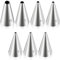 7 Pcs Round Hole Piping Nozzles Set,Professional Stainless Steel Cupcake Frosting Piping Nozzle Tool Russian Pastry Icing Dispensers Supplies for Cake Decorating Supplies Baking Set Tools