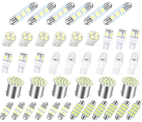 Luces LED De Automóvil Interior - Conjunto De Bombillas LED | Luz De La Matrícula De Coche | Suministros Interiores Automotrices De Alto Brillo | Universal Reading Lighting Waterproof Para Pickup RV T
