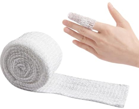 Envoltura de vendaje elástico: rollo de vendaje neto elástico, diseño de soporte estirable, material flexible transpirable, corte fácil de tamaño | Práctico aderezo de envoltura corporal para la rodil