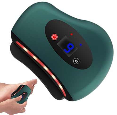 Rascador muscular con vibración, masajeador de 3,74 pulgadas, herramienta eléctrica ABS, 4 en 1, rascador muscular de tejido profundo calentado para pies, piernas, cuello, espalda y hombros
