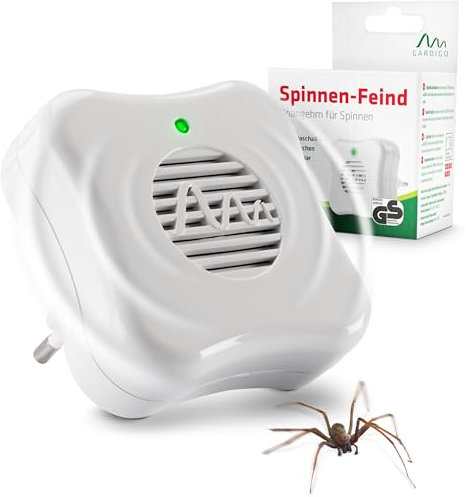 GARDIGO® Prise Répulsif à Ultrasons Anti-Araignée – Protection Intérieure 25m² | Répulsif à Ultrasons Antiparasitaire I Simple, Sûr et Sans Produits Chimiques