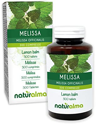 Citronmeliss (Melissa officinalis) blad Naturalma - 150 g - 300 tabletter - Kosttillskott - Naturligt och Veganskt