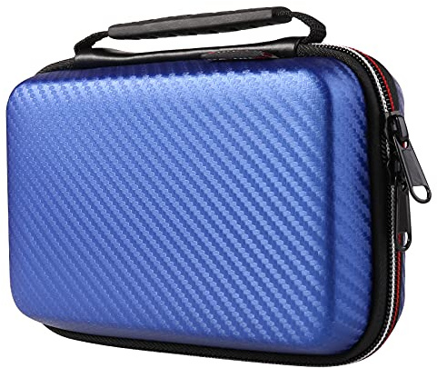 Organizador de diabéticos con Correa de Mano para Tiras de Prueba de azúcar en Sangre, medicamentos, medidor de glucosa, píldoras, bolígrafos, Cables USB Blue