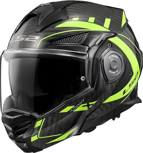 LS2, Klapphelm Motorrad ADVANT X Carbon Future Gloss H-V Yellow, XXL