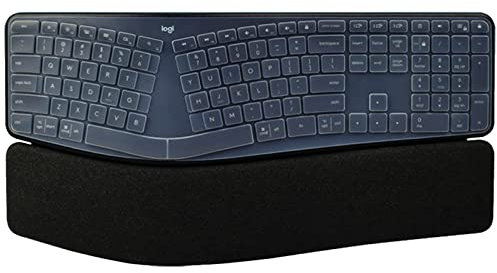 Tastaturabdeckung, ultradünn, Silikon, für Logitech K860, Tastaturabdeckung für Logitech Ergo K860 kabellose Tastatur, wasserdicht, staubdicht, ergonomische Tastatur-Hülle (transparent)