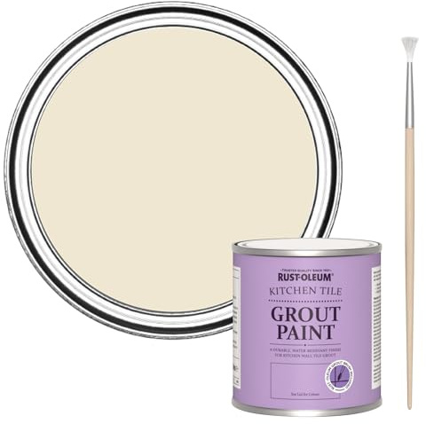 Rust-Oleum Stain-Resistant Beige Kitchen Tile Grout Paint -Quarry Lime 250ml