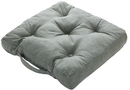 Armchair Booster Cushion Pad 50 x 50 x 10cm Large Square Floor Cushion Seat Pad (green)