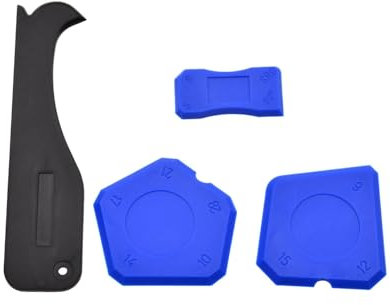 BSD Juego de espátulas de silicona y cortador para lechada - 3 piezas con puntas de diferentes anchos y bordes angulados. Ideal para aplicaciones precisas.