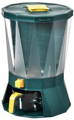 SUPER FOREST Distributori di Cibo, contenitori per Alimenti, Scomparti Multipli ermetici, 10 kg, Design Girevole a 360°, erogazione con Un clic, per Cereali, Chicchi di caffè, distributore di c