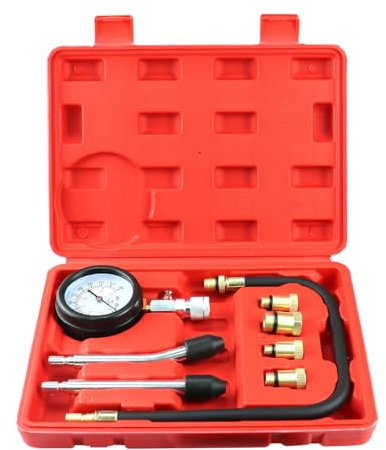 Kompressionsprüfer Benzin, Kompressionstester 0-20 bar, Kompressionsmessgerät 0-300 psi, Kompressionsdruckprüfer, Manometer Tool Set, für KFZ, LKW, Motorrad, Auto
