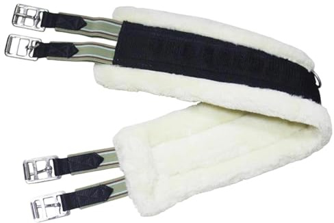 Ronyme Cinghia per Sella Morbida Dritta per Cavallo, Cinghia Corta da Dressage, Fibbia in Acciaio Inossidabile per Competizione, toelettatura Quotidiana, 120 Cm