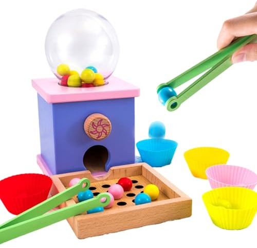 Ihdjasg Juego de tablero de madera con perlas,Juguetes educativos para niños en edad preescolar,Clasificación de colores Juego de conteo de apilamiento | Para niñas, amigos, familia, Navidad, Día del