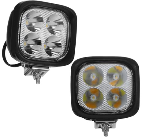 ANDRESLAD Lot de 2 Feux de Travail à LED pour Chariot Élévateur Projecteurs Puissants Éclairage LED Haute Visibilité Compatibles Multi-Modèles Installation Facile Éclairage pour
