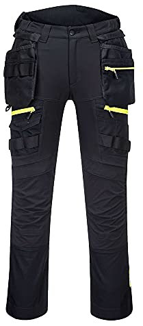 Portwest Pantalon DX4 poches flottantes démontables, Couleur: Noir, Taille: 33, DX440BKR33