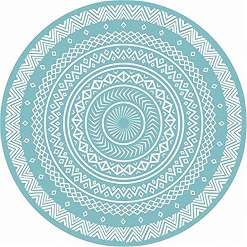 Nicole Knupfer Mandala Runde Teppich Vintage Boho Waschbar Teppich für Wohnzimmer Schlafzimmer Badezimmer Küche Beach Dekor (A,Durchmesser: 80cm)