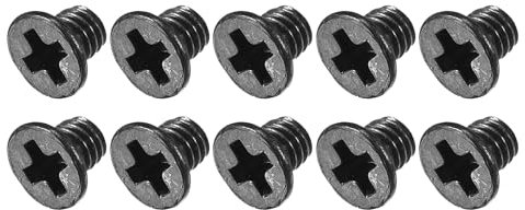 METALLIXITY Phillips Tornillos De Cabeza Plana (M2.5 x 3mm) 150Pcs, Tornillos De Acero Al Carbono - Para Gafas Reloj Y Otros Pequeños Electrónicos, Negro