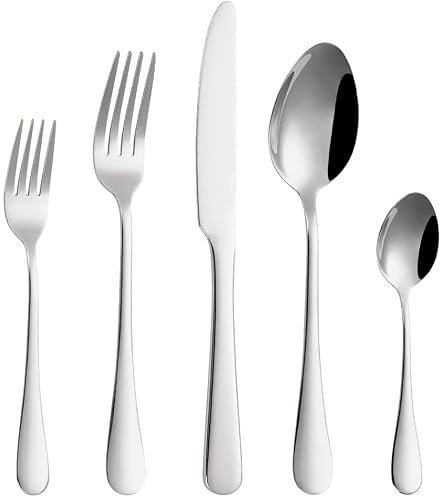 Bestick i rostfritt stål 20-delat silverbestick Serverar 4 Köksbestick Middagsservice