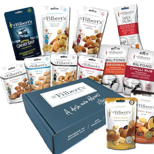 Mr Filbert's - For Him Selection Box - A selection of Nuts and Meat Snacks - 12 Packs