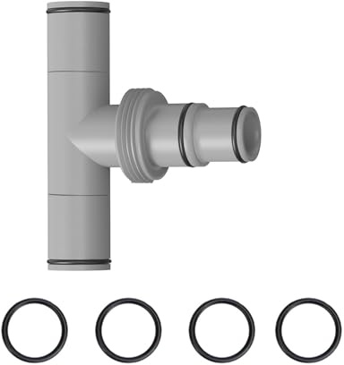 XSYKJGS Raccordo a T per connettore tubo ø38/32 mm, tubo per piscina, connettore da 38 mm su 32 mm, forma a T con guarnizioni, anelli per tubo da piscina