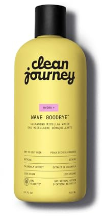 cleanjourney Micellar Water Makeup Remover, with Betaine for Hydratation, Fragrance Free Cleansing Water, Dermatologically Tested, Natural Origin, EWG Verified, Vegan, 14 Fl Oz