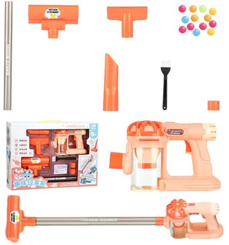 Giocattolo Di Simulazione Per Aspirapolvere - Set Di Lavori Domestici Di Ruolo Per Bambini, Dispositivo Di Pulizia Elettrico, Raccoglitore Di Polvere | Gioco Divertente Ed Educativo Per Bambini 3