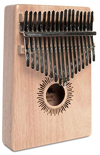 CASCHA Kalimba I Daumenklavier mit 17 Zungen I Finger Klavier mit Stofftasche Tragetasche Putztuch Stimmhammer und Notenaufkleber I Musikinstrumente Klavier I Klavier tragbar I 17-Key Kalimba, HH 2146