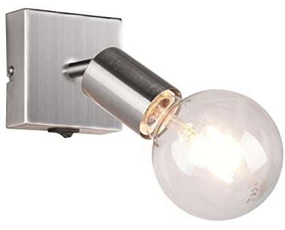 Reality Leuchten Väggspot Vannes R80181707, metall nickel matt, exklusiv 1 x E27