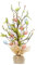 MISNODE Luce a LED per albero floreale a forma di uovo di Pasqua da 45 cm, luce notturna per bonsai, decorazione luminosa da tavolo, alimentata a batteria, per decorazione domestica, multicolore