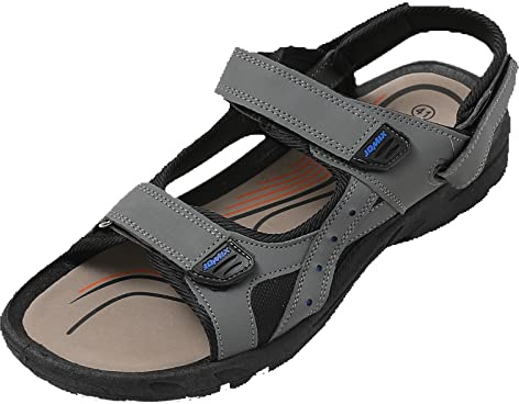 JOMIX Sandalias Hombre Verano Sandalias Deportivas Hombre Comodas Piscina Playa Mar Sandalias Trekking Hombre Senderismo Aire Libre, Gris, 42 EU