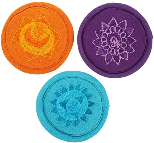Supvox 3stücke Klangschalenkissen Aus Passend Für Buddha-klangschalen Mit Kreativem Stickdesign Langlebig Und Verschleißfest Für Täglichen Gebrauch